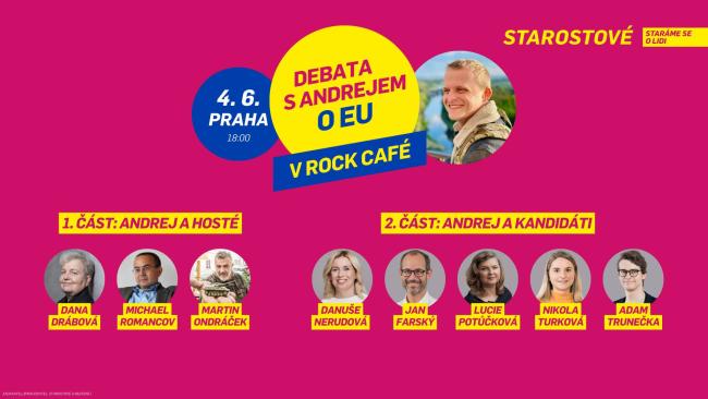 FINÁLNÍ DEBATA S ANDREJEM O EU - PRAHA - ROCK CAFÉ